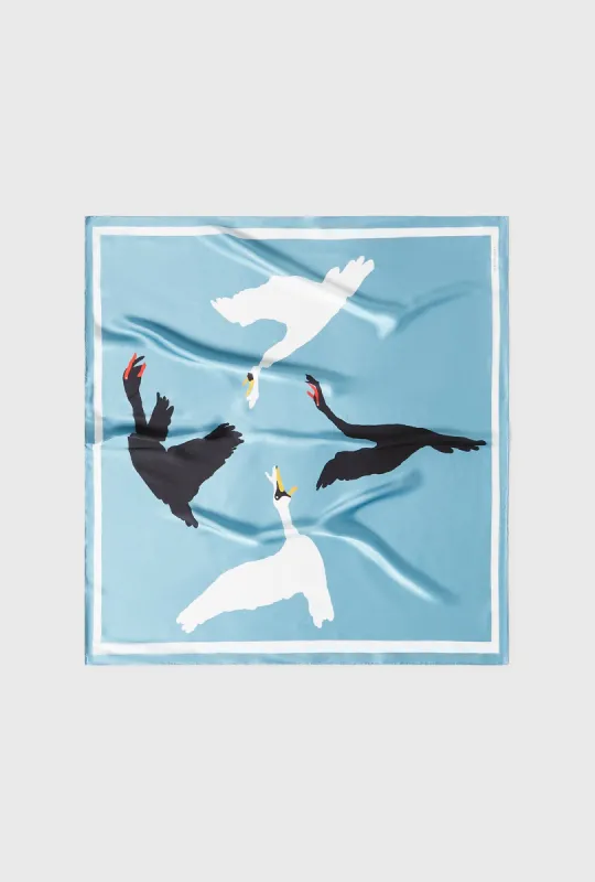 SCARF SWANS sold by Silk Laundry