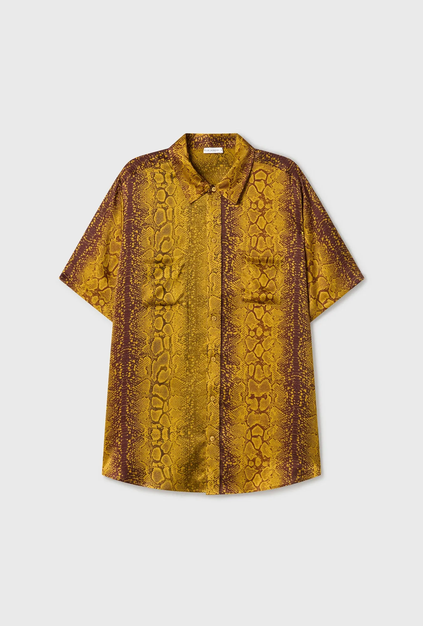 SHORT SLEEVE BOYFRIEND SHIRT SNAKE SKIN sold by Silk Laundry product image thumbnail 2