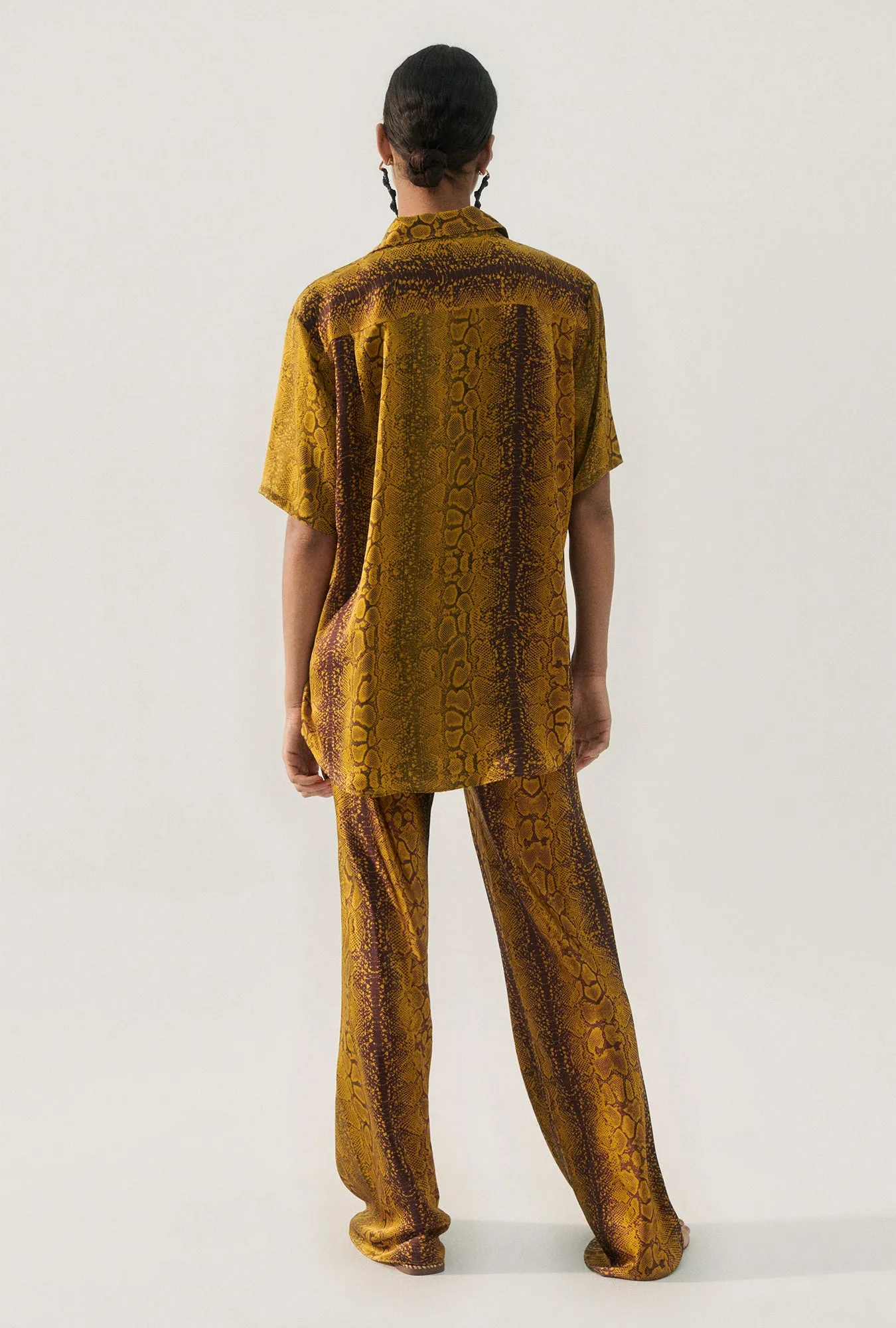 SHORT SLEEVE BOYFRIEND SHIRT SNAKE SKIN sold by Silk Laundry product image thumbnail 3