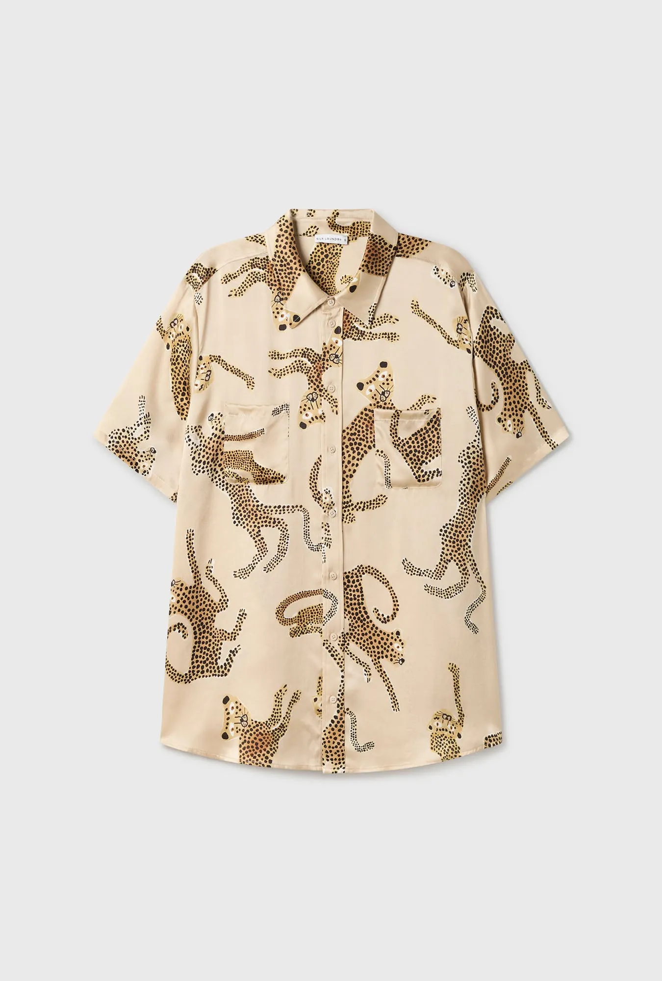 SHORT SLEEVE BOYFRIEND SHIRT JAGUARS HAZELNUT sold by Silk Laundry product image thumbnail 2