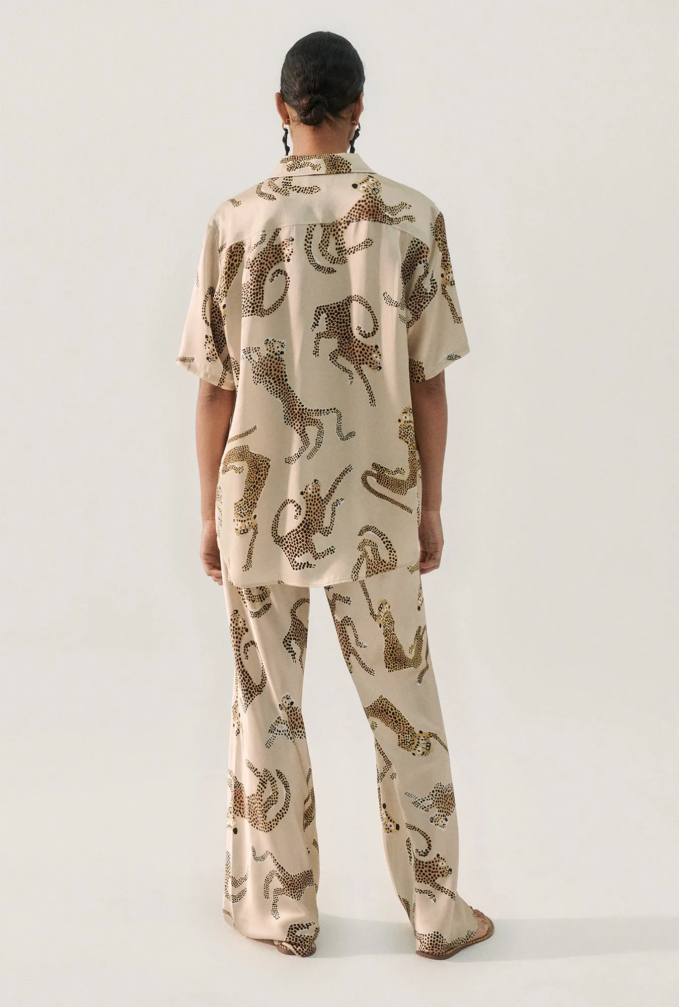 SHORT SLEEVE BOYFRIEND SHIRT JAGUARS HAZELNUT sold by Silk Laundry product image thumbnail 3