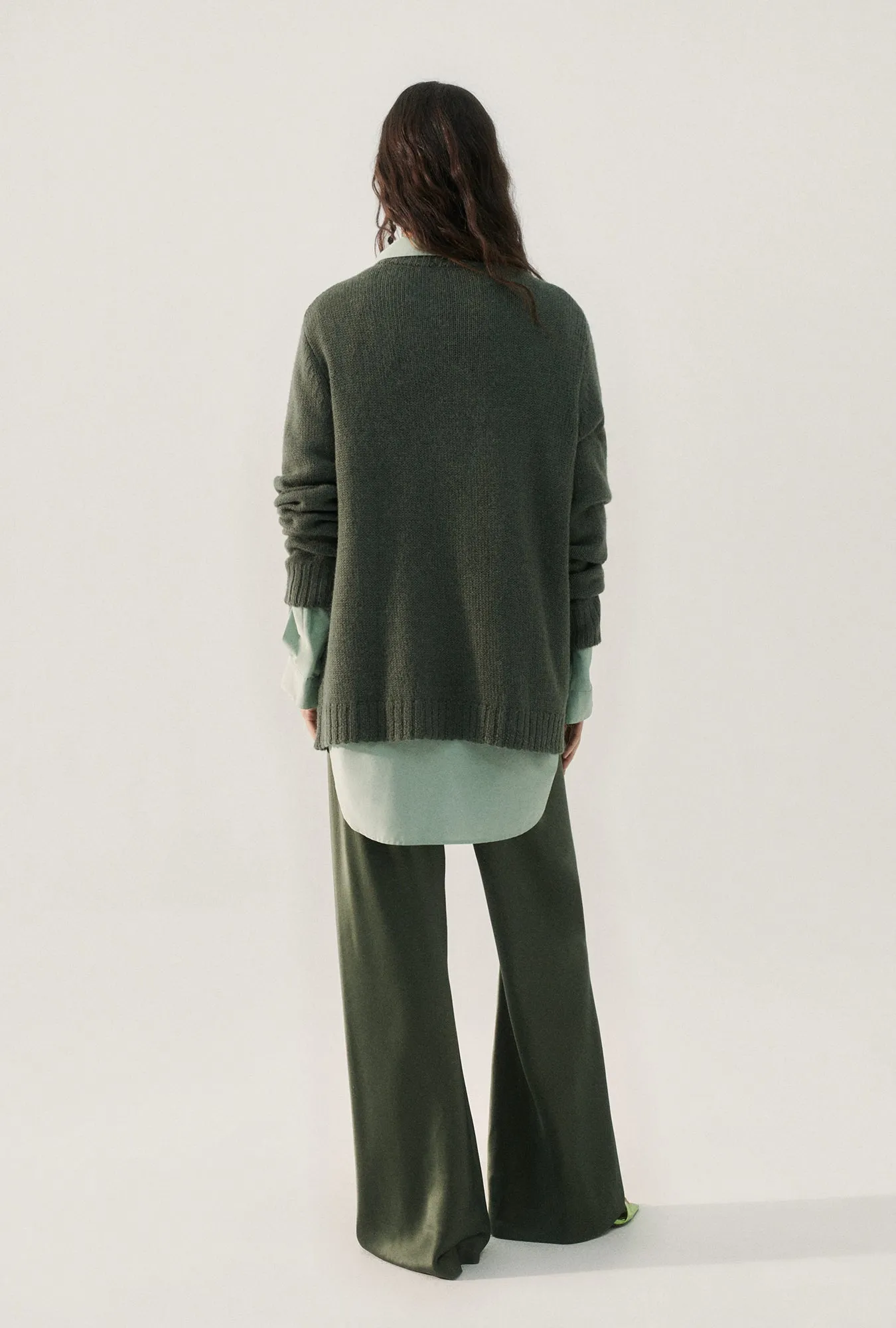 KNIT CREWNECK THYME sold by Silk Laundry product image thumbnail 3