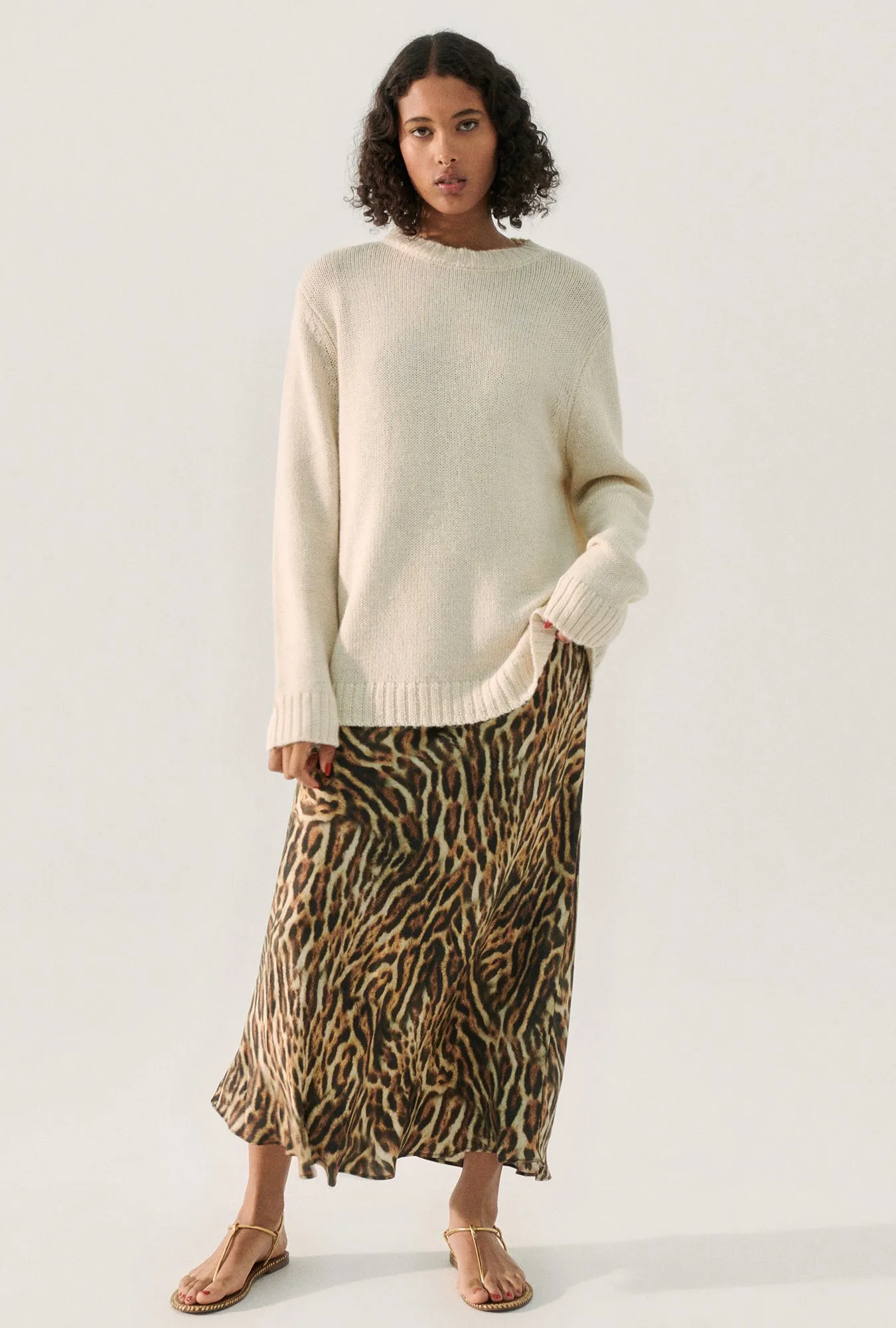 Knit Crewneck Natural sold by Silk Laundry product image thumbnail 5