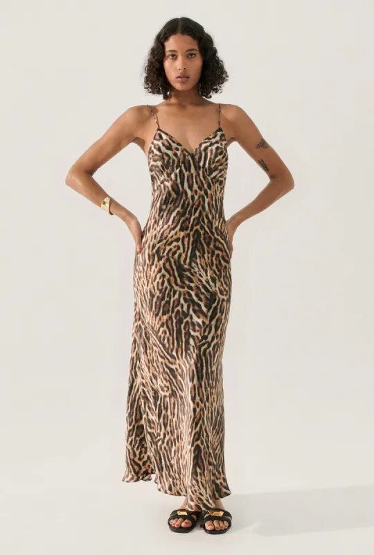 DECO ROULEAU DRESS LEOPARD sold by Silk Laundry