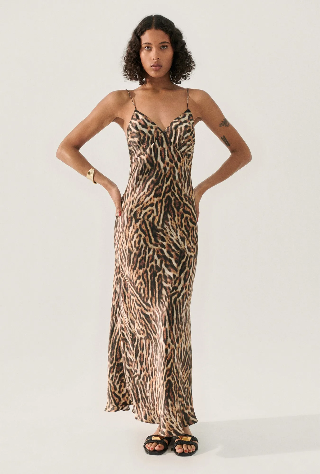 DECO ROULEAU DRESS LEOPARD sold by Silk Laundry