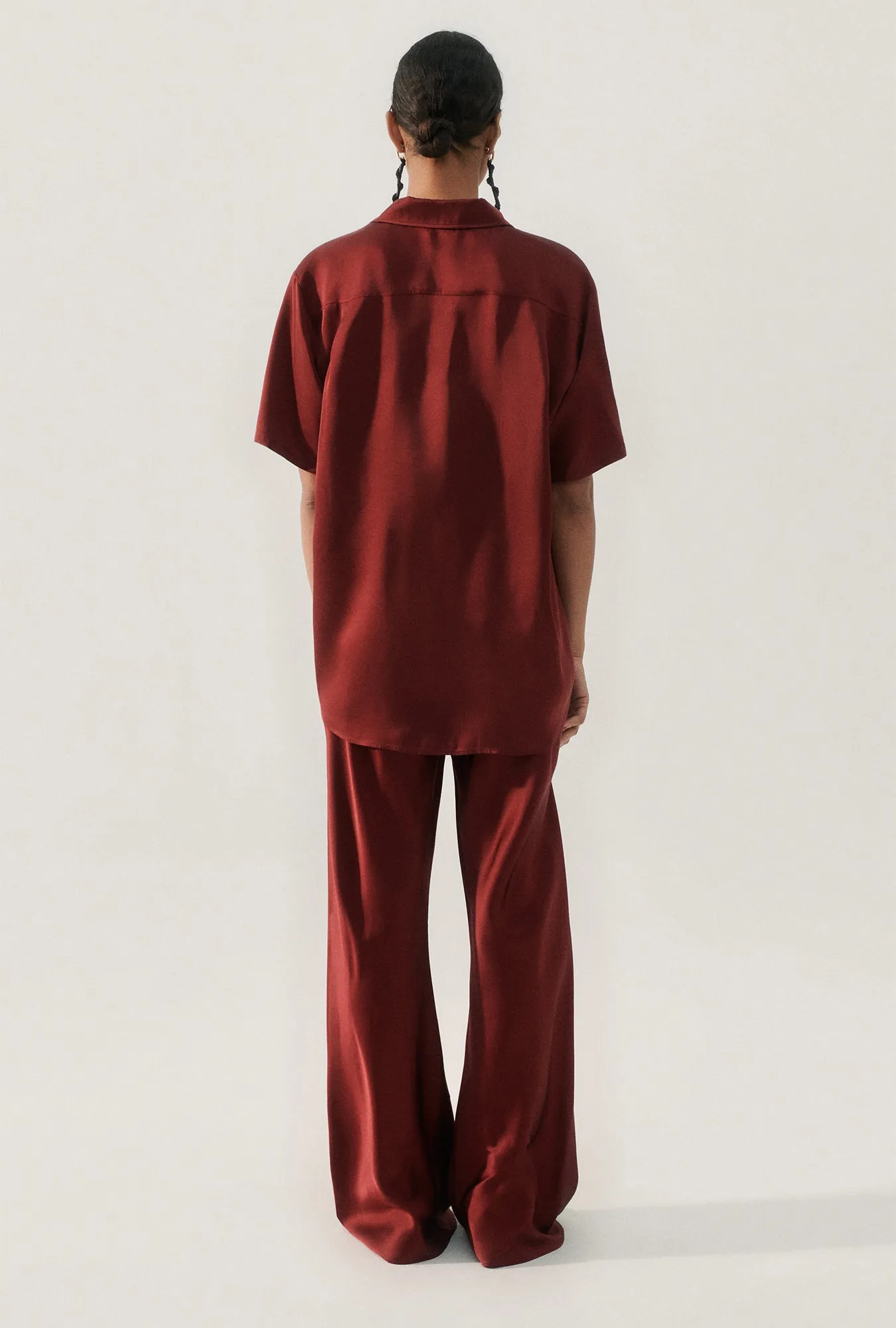 BIAS CUT PANTS GARNET sold by Silk Laundry product image thumbnail 5
