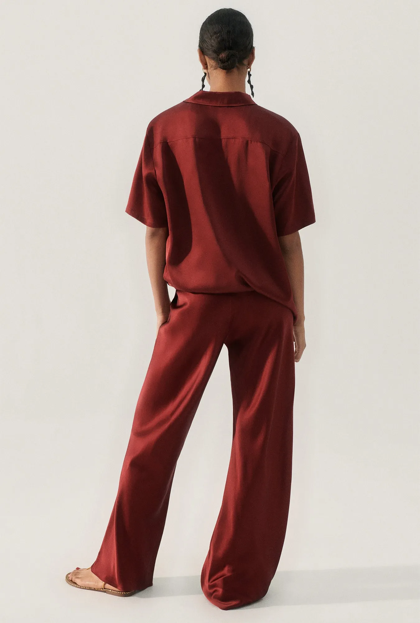 BIAS CUT PANTS GARNET sold by Silk Laundry product image thumbnail 3