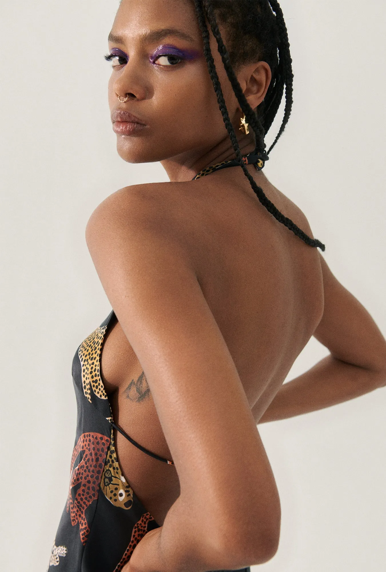 HALTER DRESS JAGUARS BLACK sold by Silk Laundry product image thumbnail 4