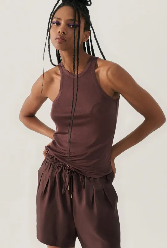 JERSEY TANK CACAO sold by Silk Laundry