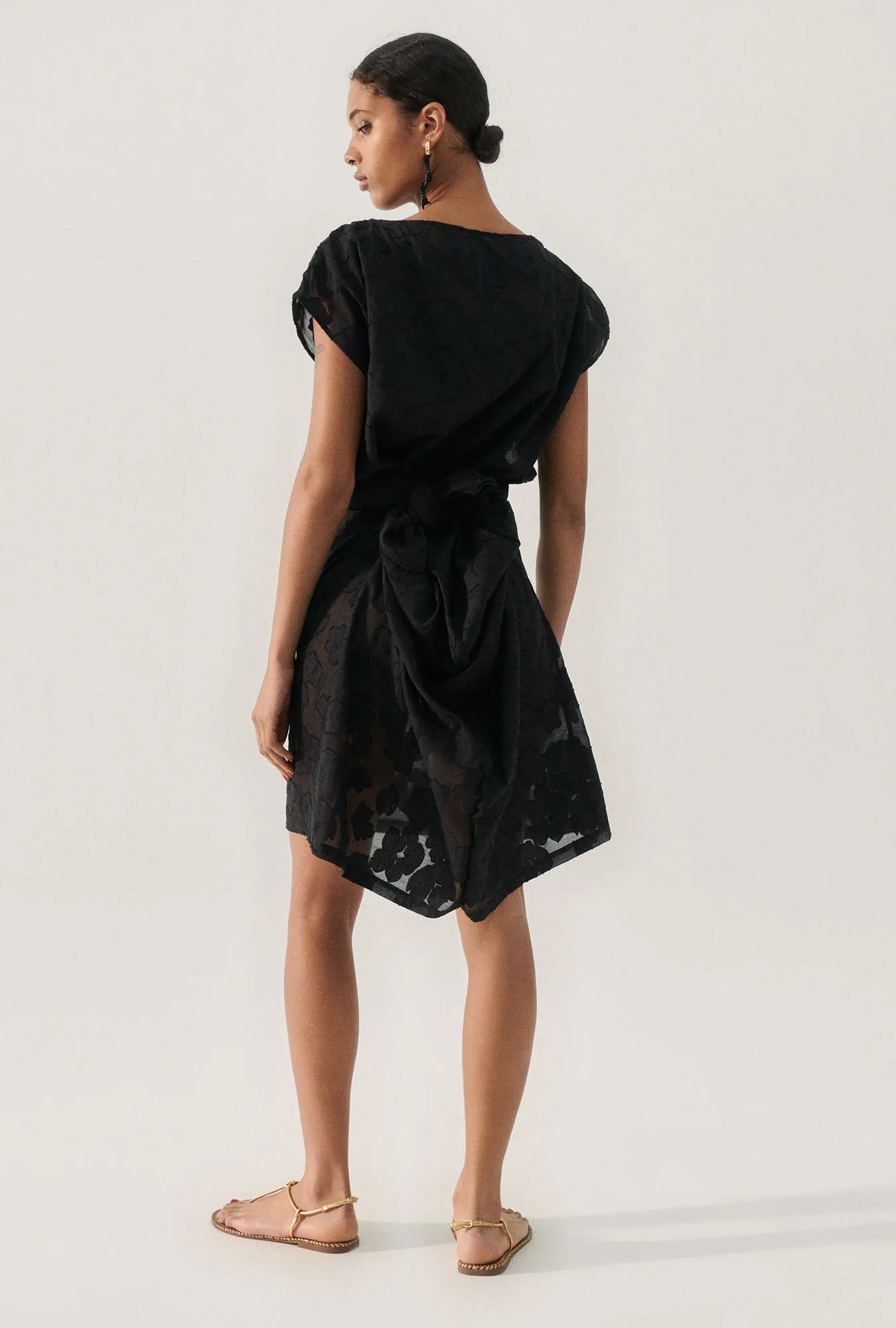 CLIP SILK SIMPLE LOOSE DRESS BLACK sold by Silk Laundry product image thumbnail 3