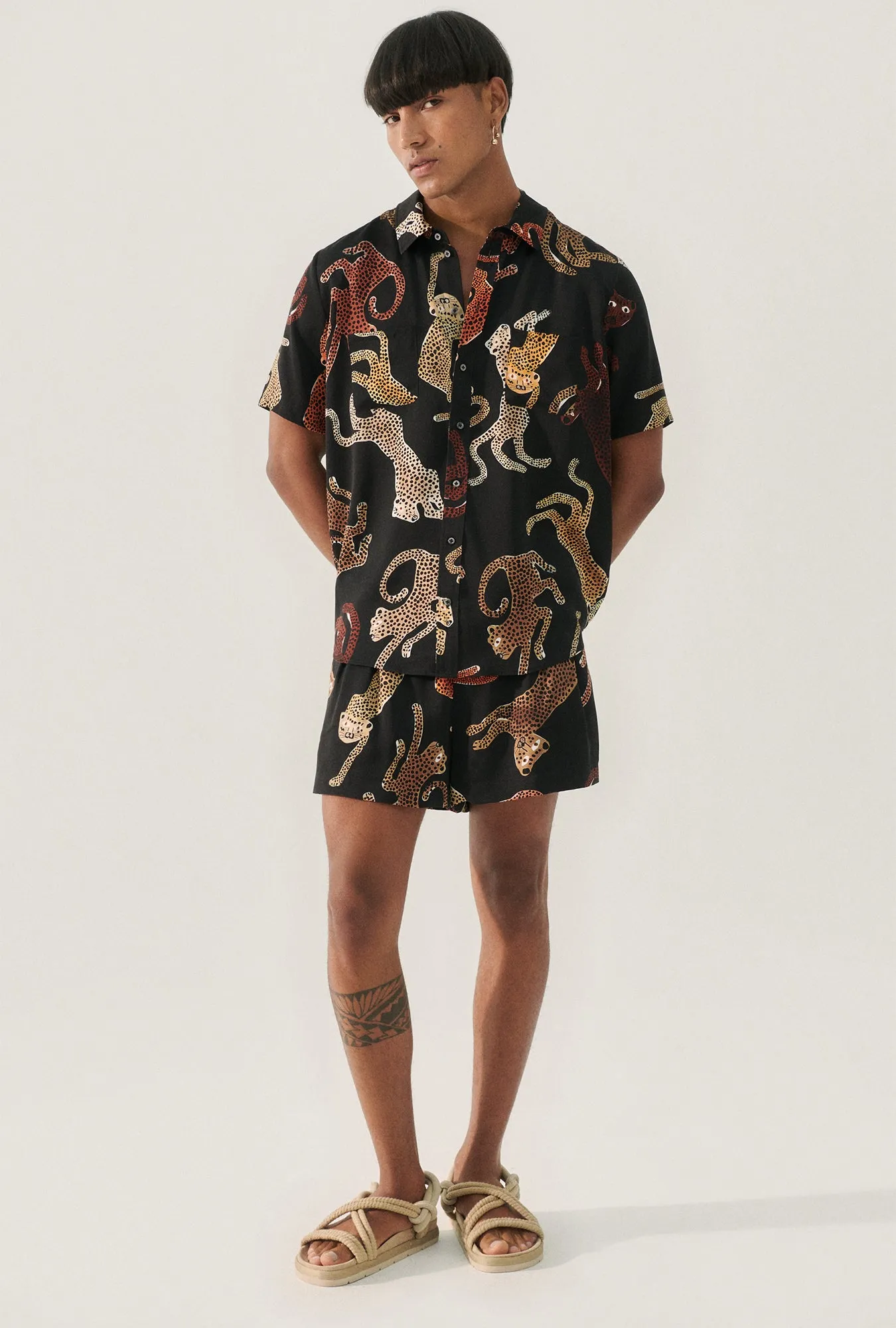 SHORT SLEEVE BOYFRIEND SHIRT JAGUARS BLACK sold by Silk Laundry product image thumbnail 4