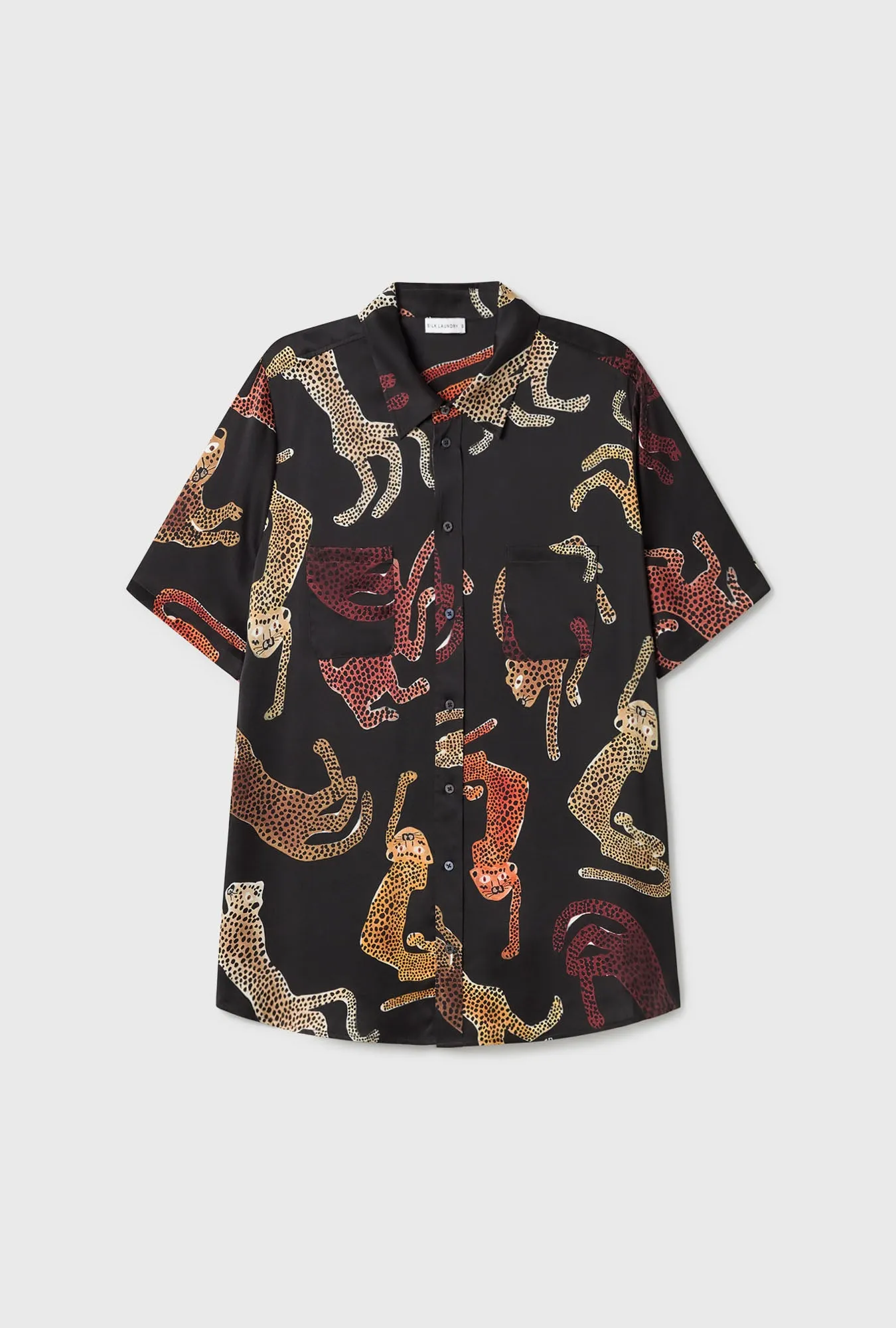 SHORT SLEEVE BOYFRIEND SHIRT JAGUARS BLACK sold by Silk Laundry product image thumbnail 2