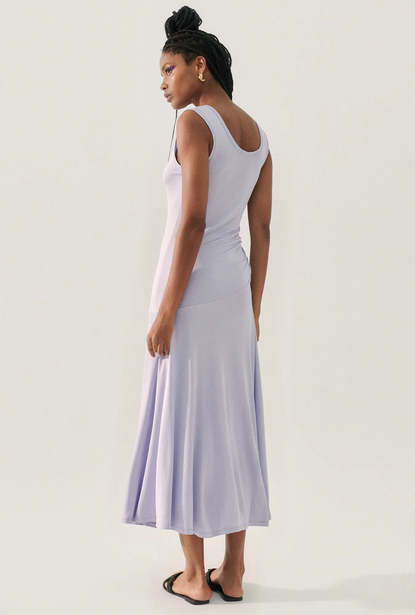 JERSEY SLEEVELESS DRESS LAVENDER sold by Silk Laundry product image thumbnail 3