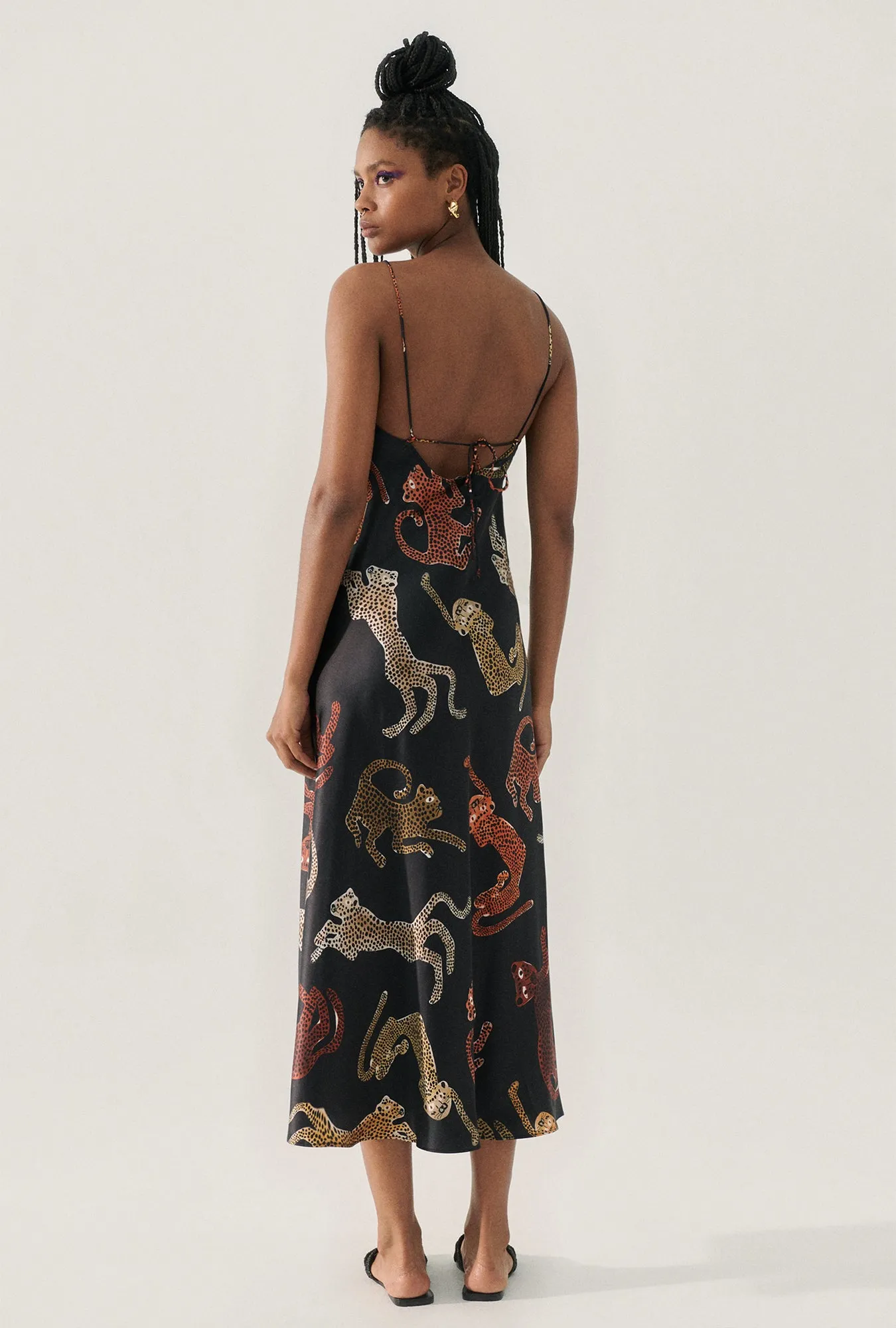 DECO ROULEAU DRESS JAGUARS BLACK sold by Silk Laundry product image thumbnail 3