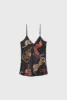 BIAS CUT CAMI JAGUARS BLACK sold by Silk Laundry