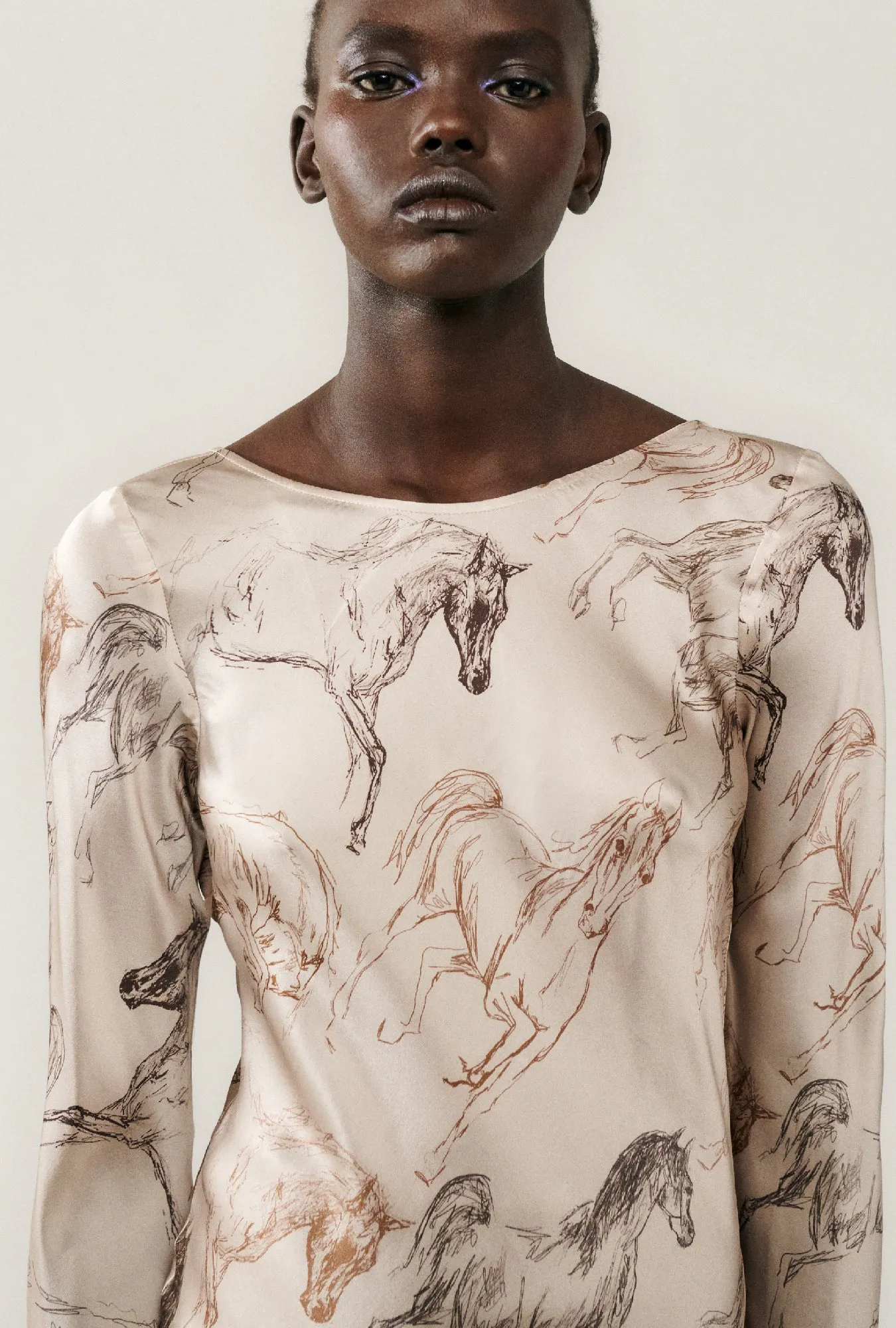 SIENNA DRESS WILD HORSES sold by Silk Laundry product image thumbnail 5