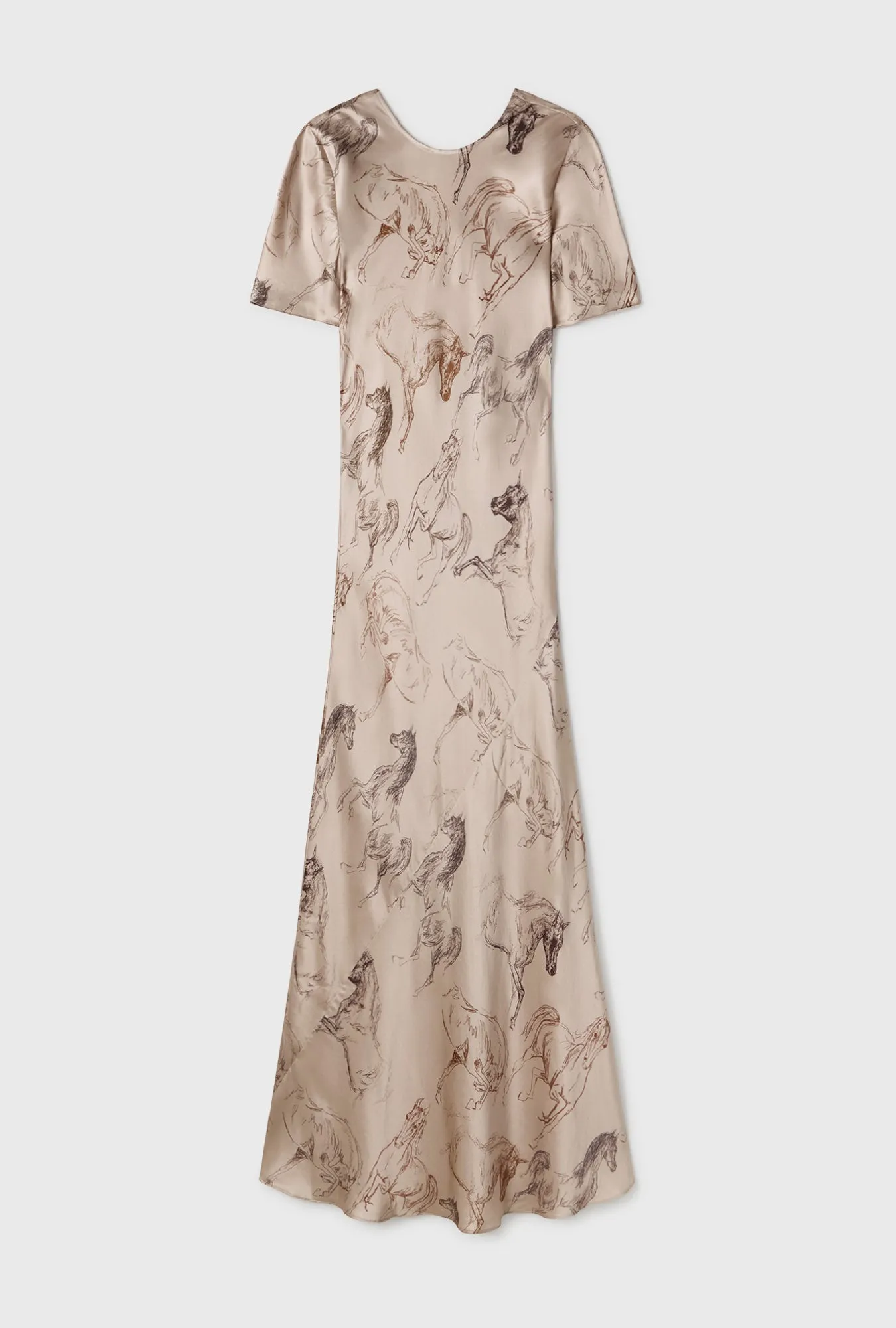 SHORT SLEEVE BIAS DRESS WILD HORSES sold by Silk Laundry product image thumbnail 2