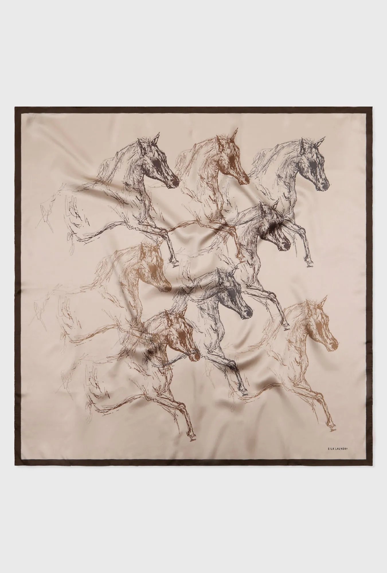 SCARF WILD HORSES sold by Silk Laundry product image thumbnail 3