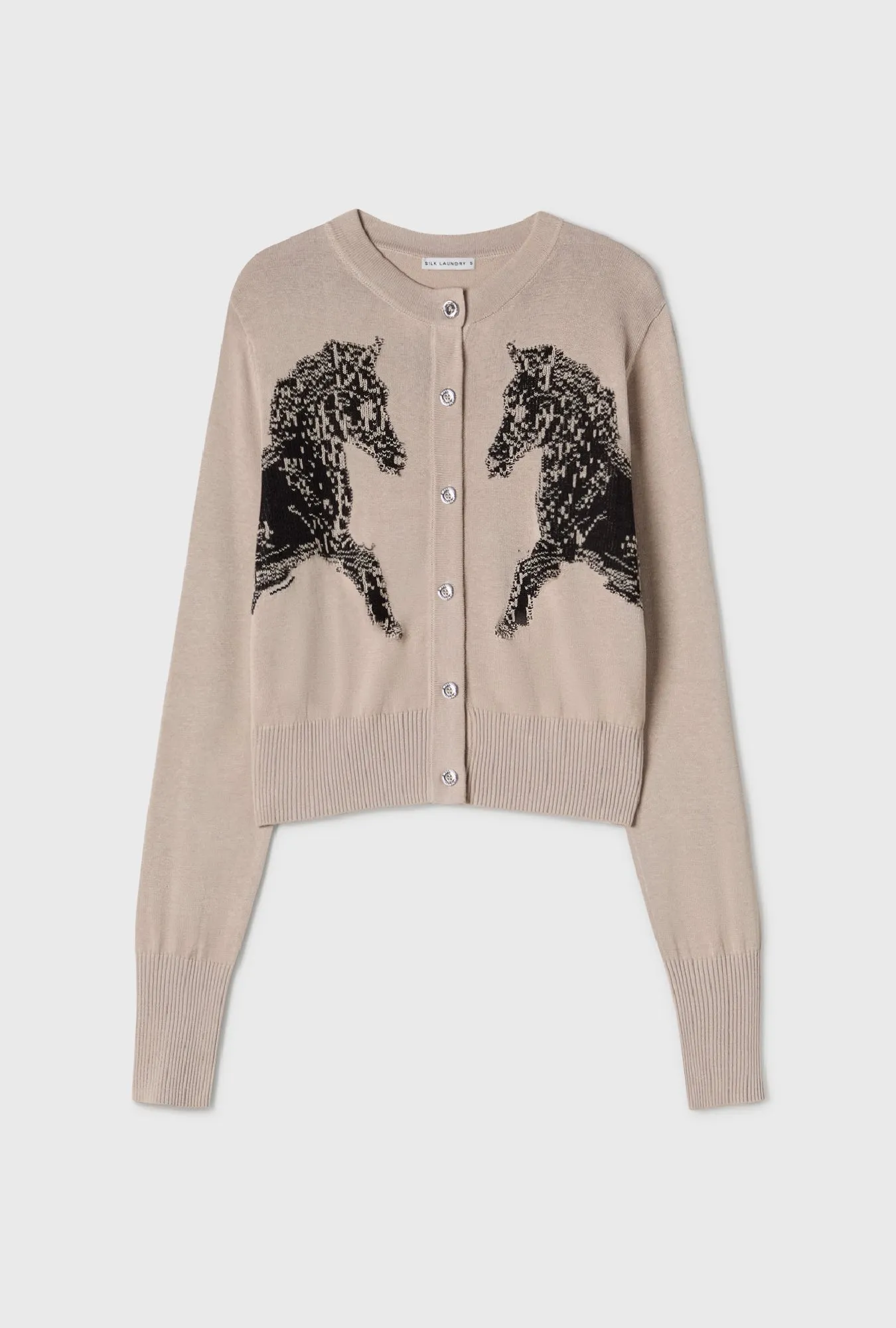 CROPPED CARDIGAN WILD HORSES sold by Silk Laundry product image thumbnail 2