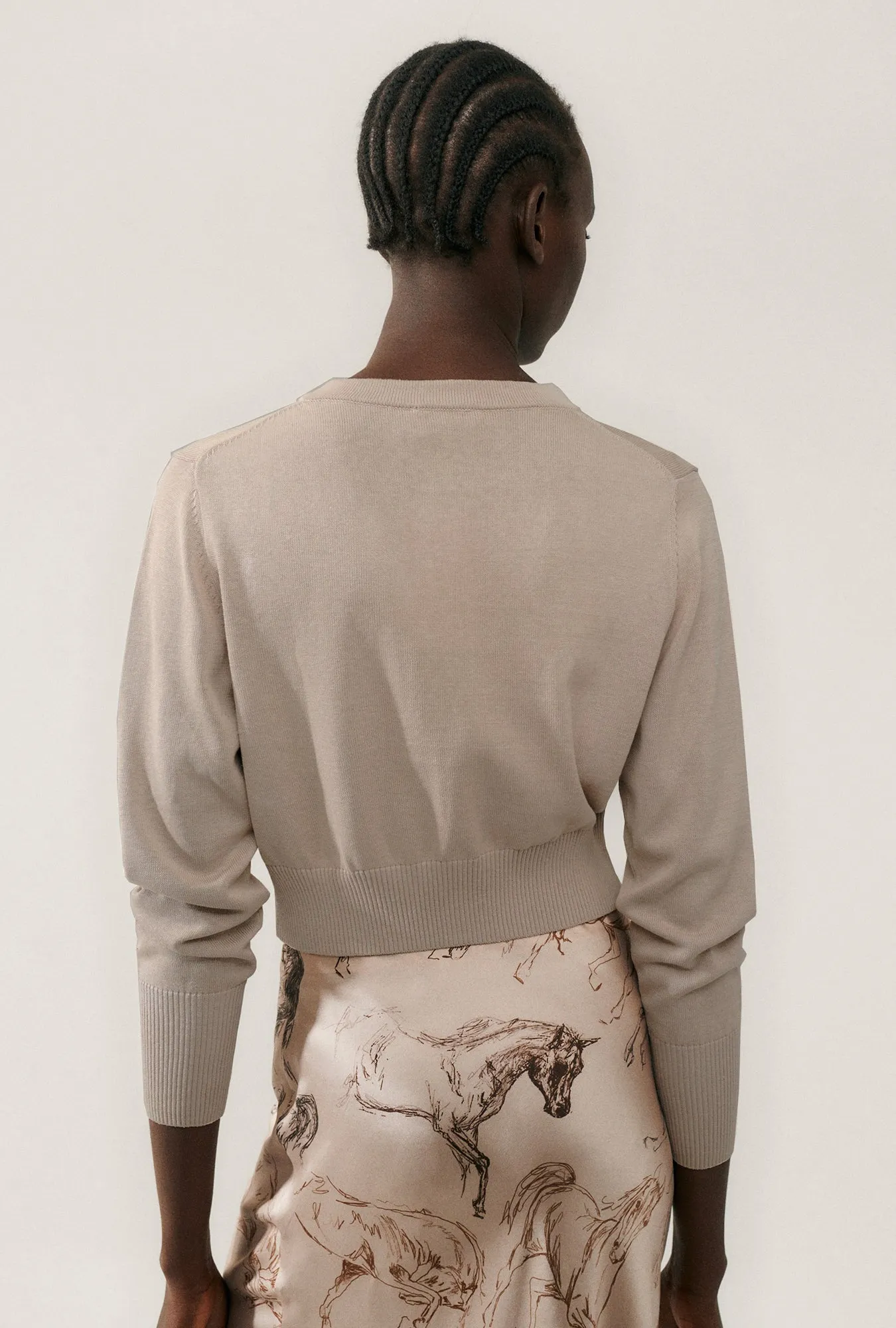 CROPPED CARDIGAN WILD HORSES sold by Silk Laundry product image thumbnail 3