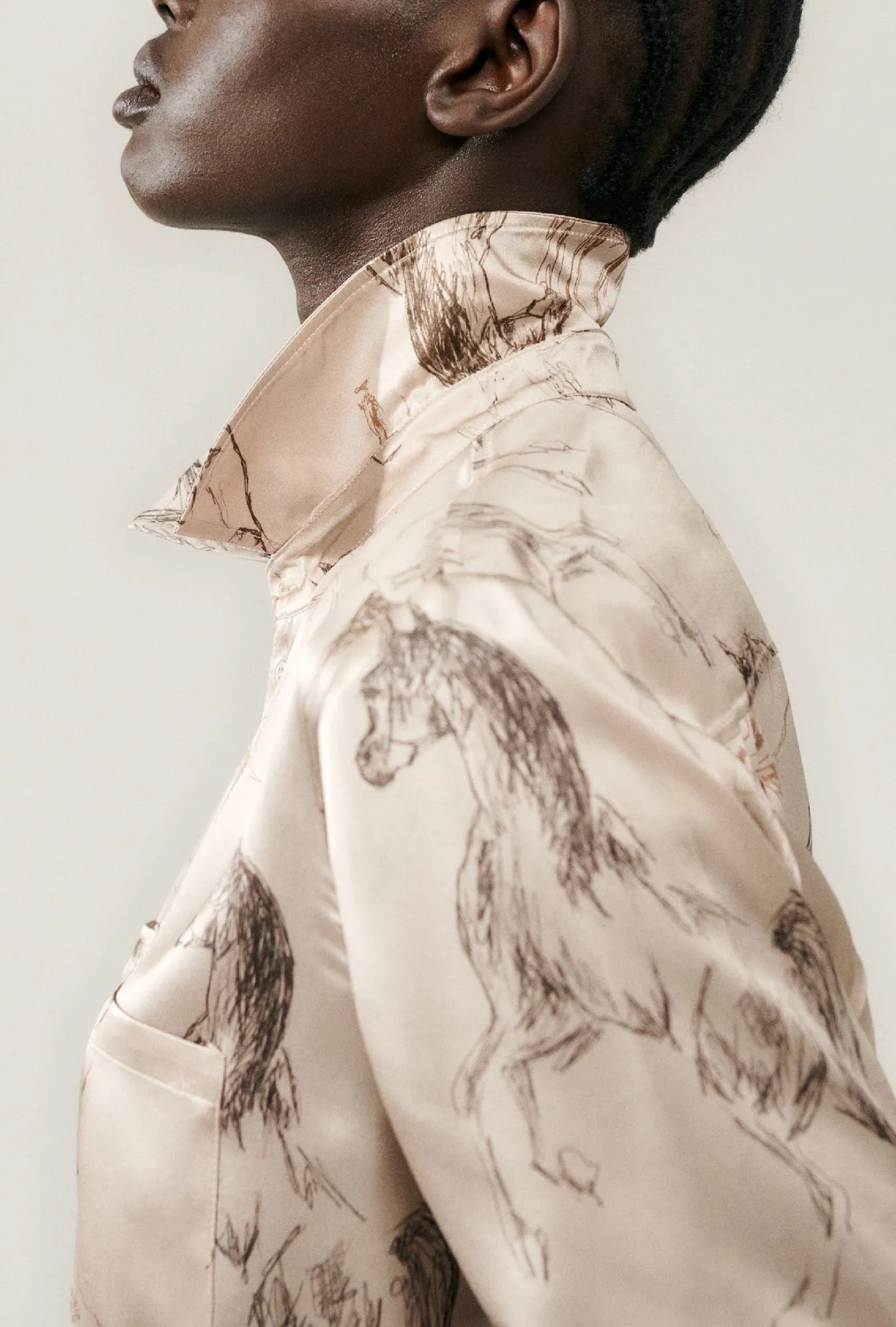 BOYFRIEND SHIRT WILD HORSES sold by Silk Laundry product image thumbnail 5