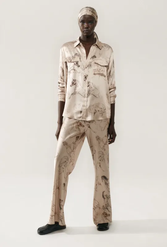 BIAS CUT PANTS WILD HORSES sold by Silk Laundry