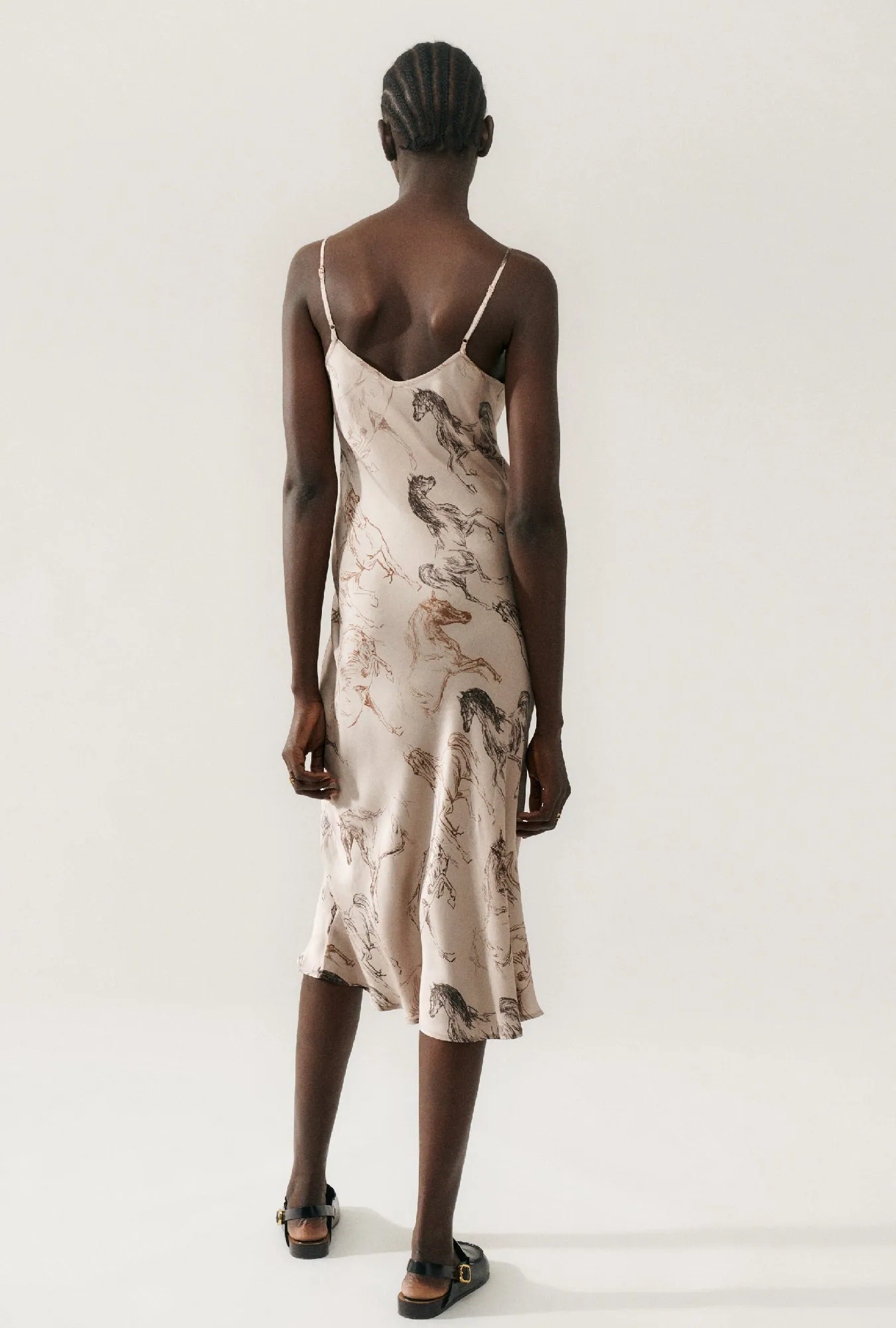 90S SLIP DRESS WILD HORSES sold by Silk Laundry product image thumbnail 3