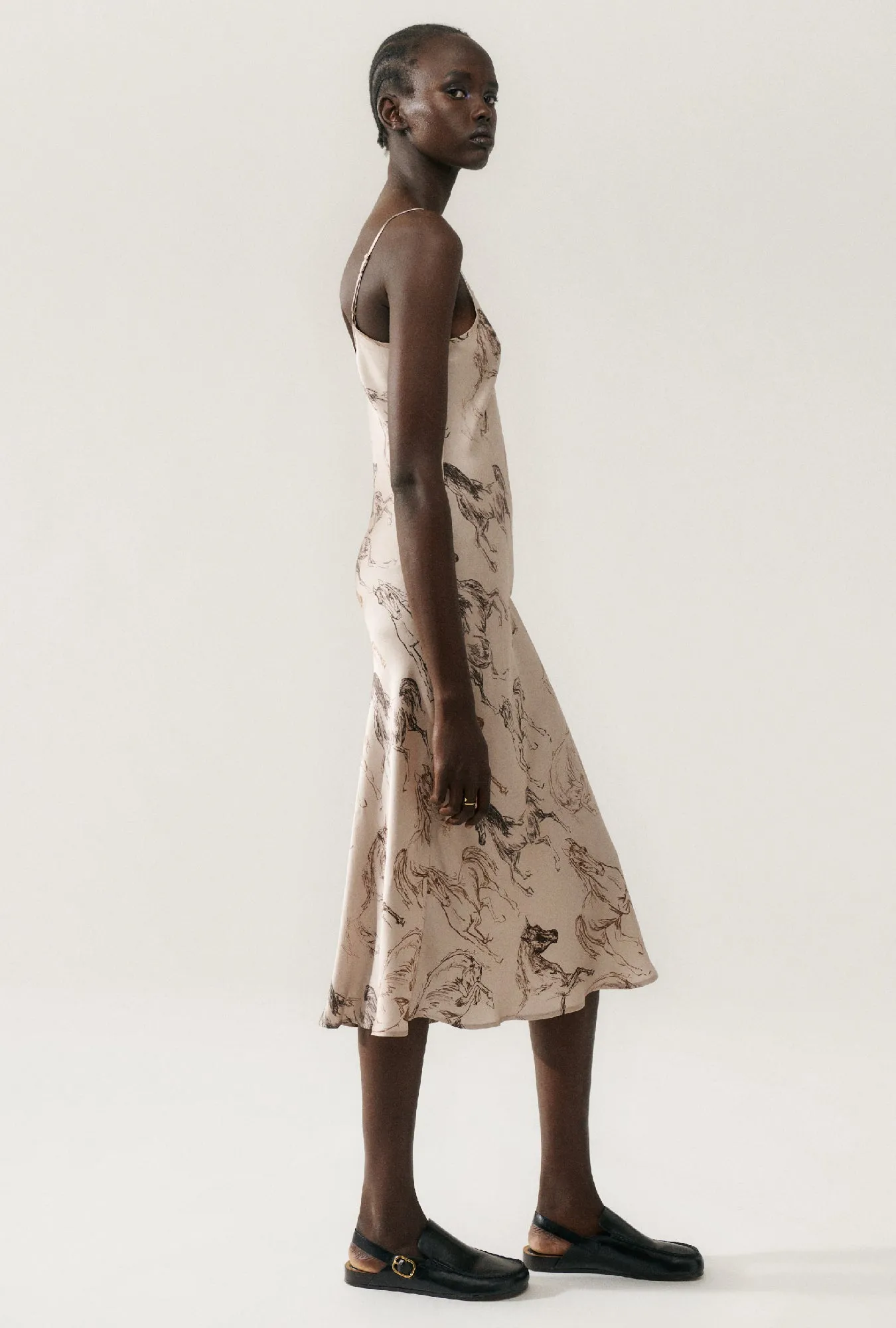 90S SLIP DRESS WILD HORSES sold by Silk Laundry product image thumbnail 4