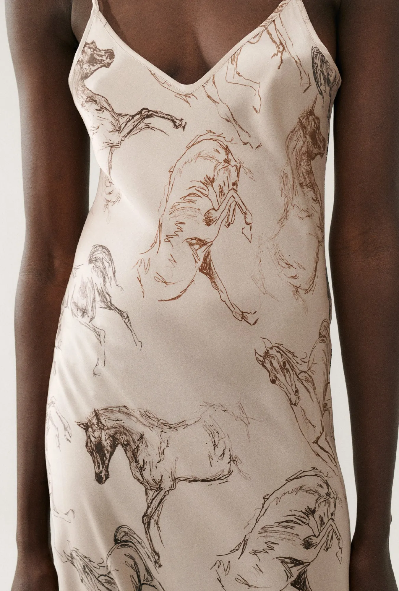 90S SLIP DRESS WILD HORSES sold by Silk Laundry product image thumbnail 5