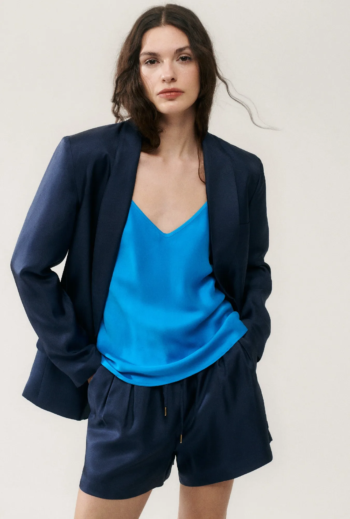 BIAS CUT CAMI COAST BLUE sold by Silk Laundry product image thumbnail 5