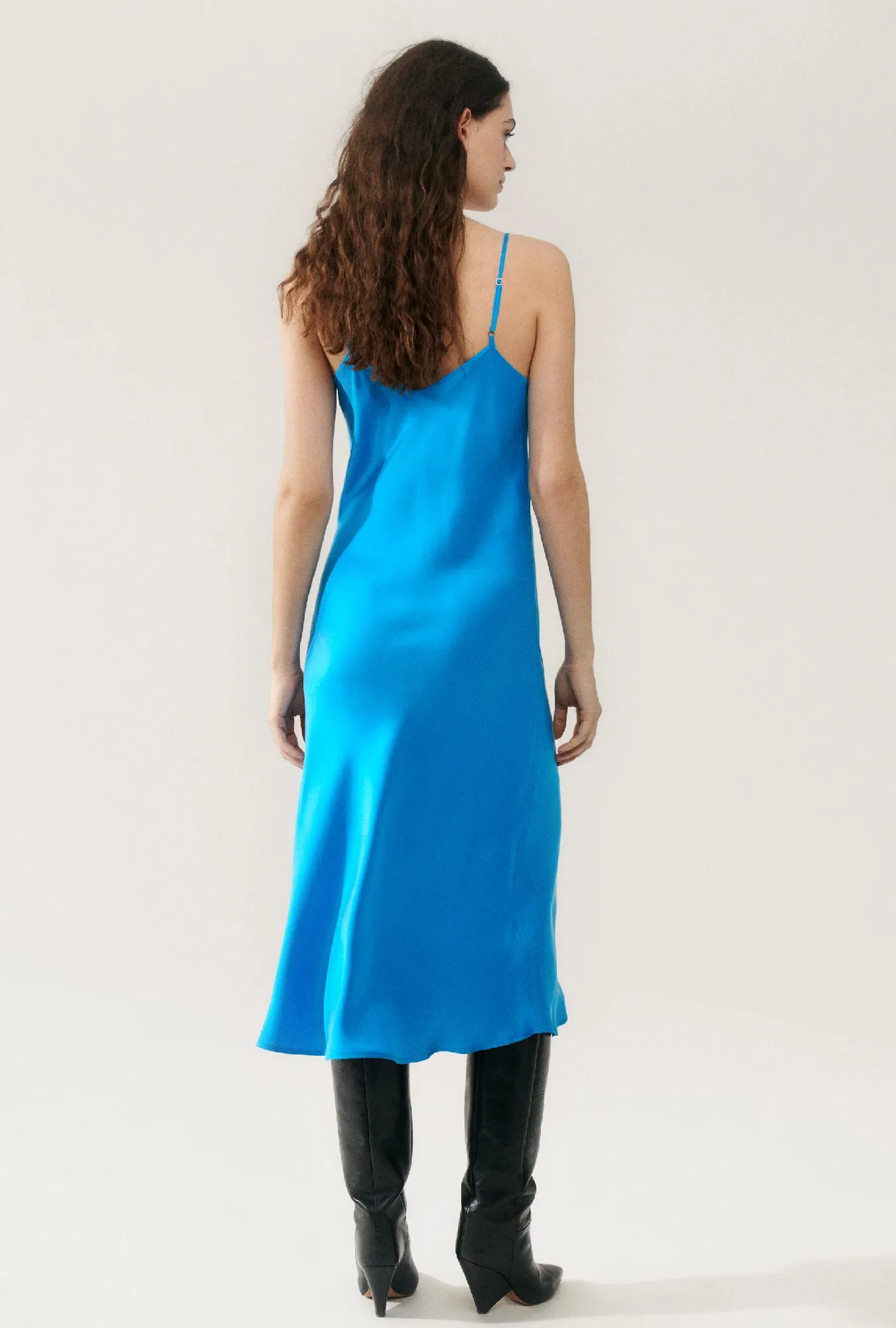 90S SLIP DRESS COAST BLUE sold by Silk Laundry product image thumbnail 3