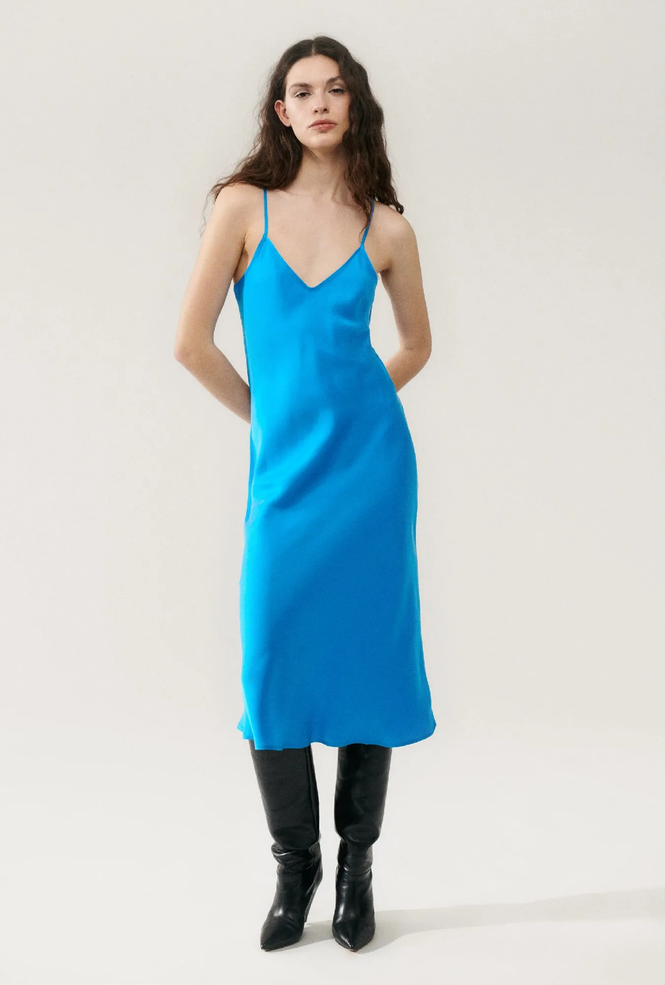 90S SLIP DRESS COAST BLUE sold by Silk Laundry