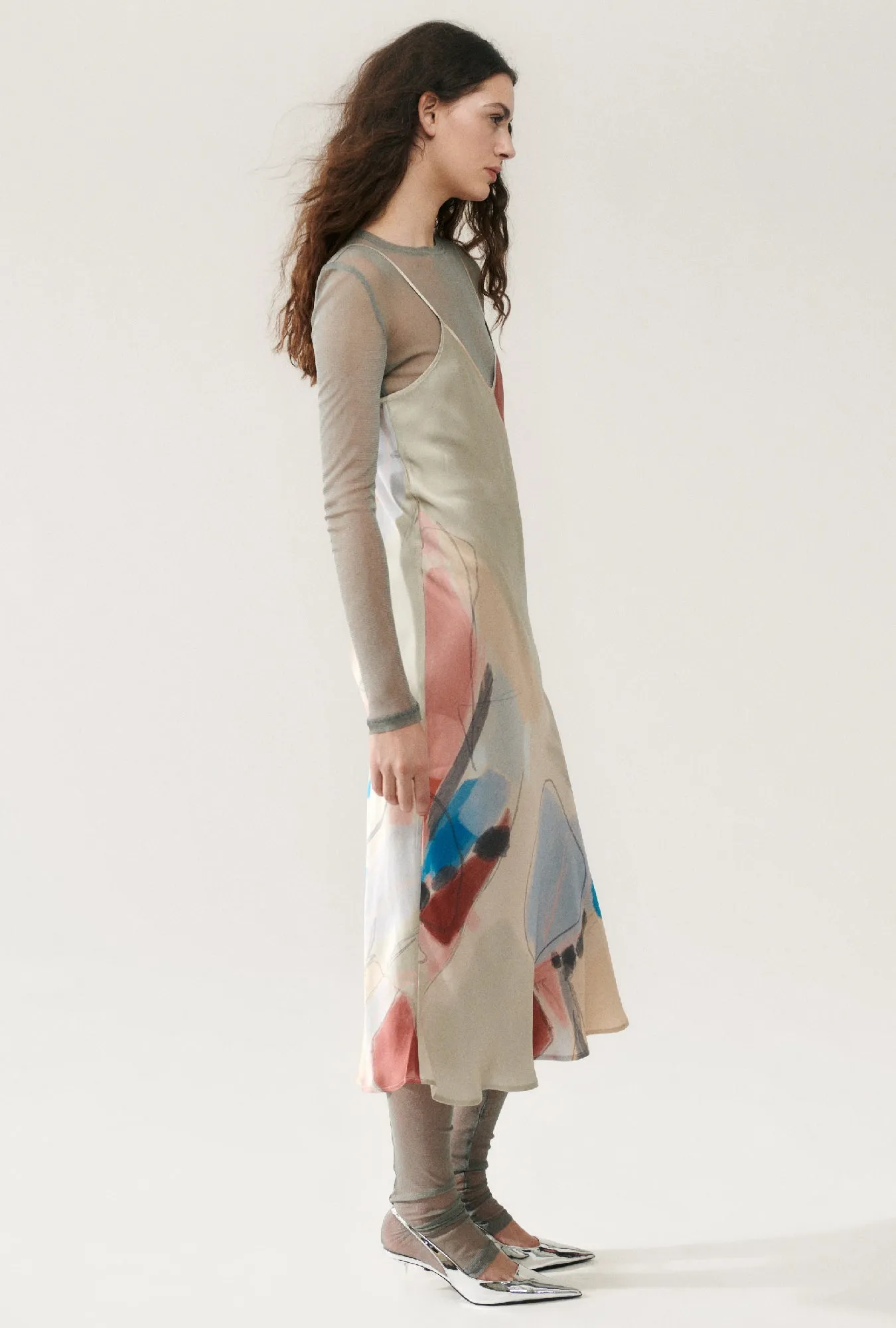 90S SLIP DRESS EXPRESSIONIST sold by Silk Laundry product image thumbnail 4