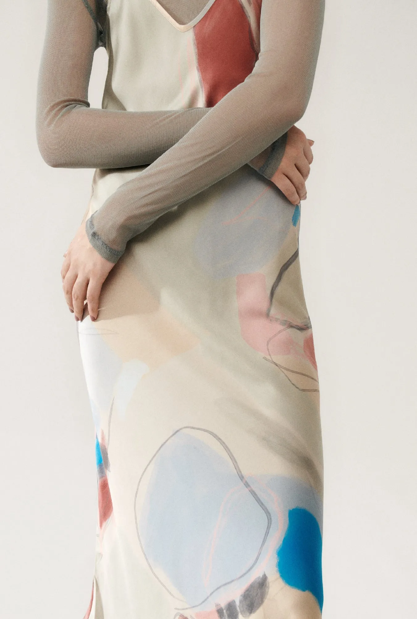 90S SLIP DRESS EXPRESSIONIST sold by Silk Laundry product image thumbnail 5