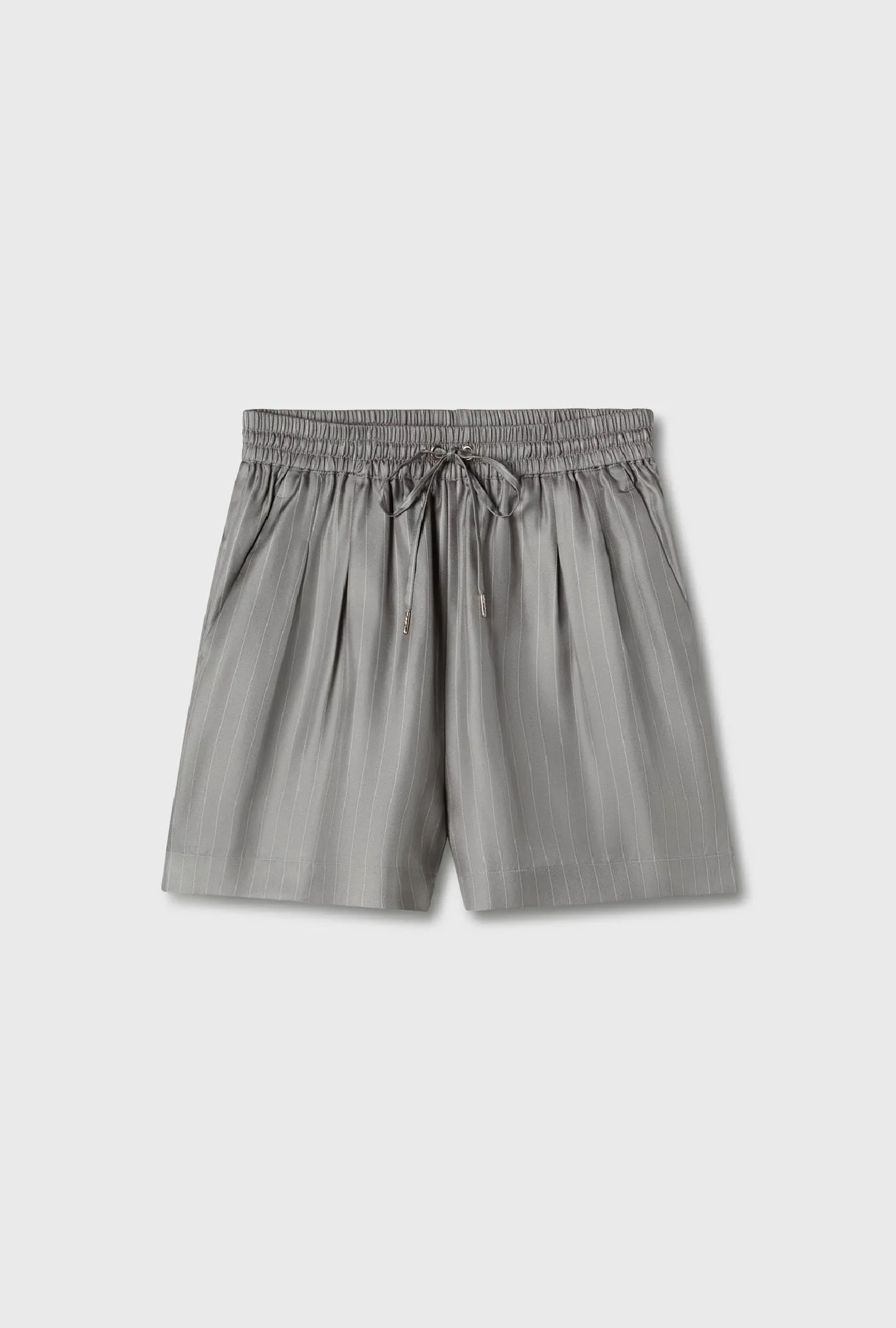 Twill Slouch Shorts Moon Pinstripe sold by Silk Laundry product image thumbnail 2