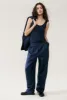 TWILL SLOUCH PANTS MIDNIGHT sold by Silk Laundry