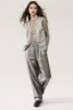 TWILL SLOUCH PANTS MOON PINSTRIPE sold by Silk Laundry