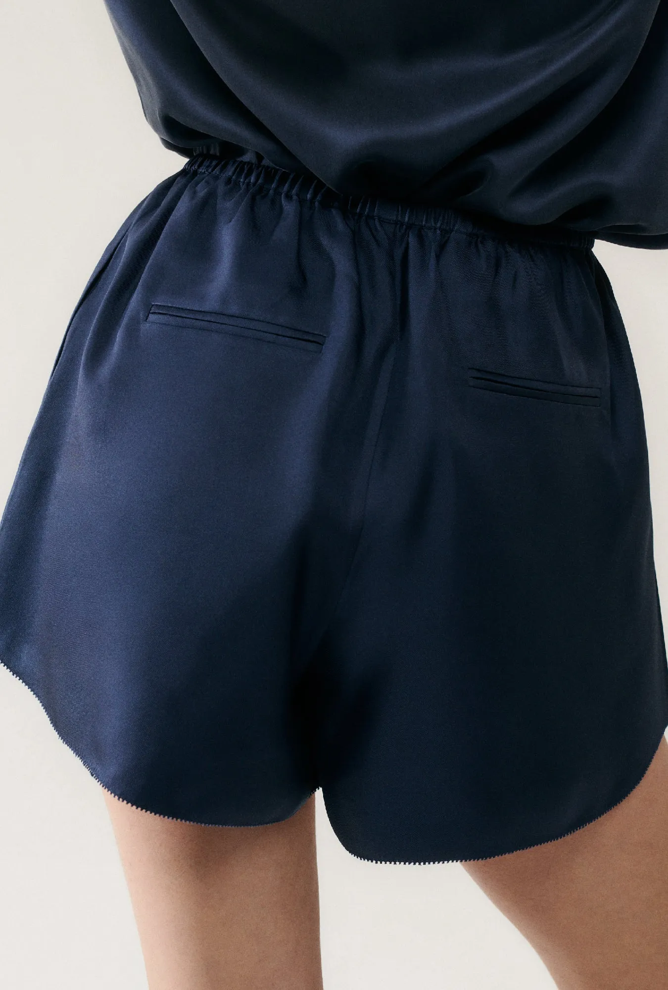 TWILL RACER SHORTS MIDNIGHT sold by Silk Laundry product image thumbnail 3