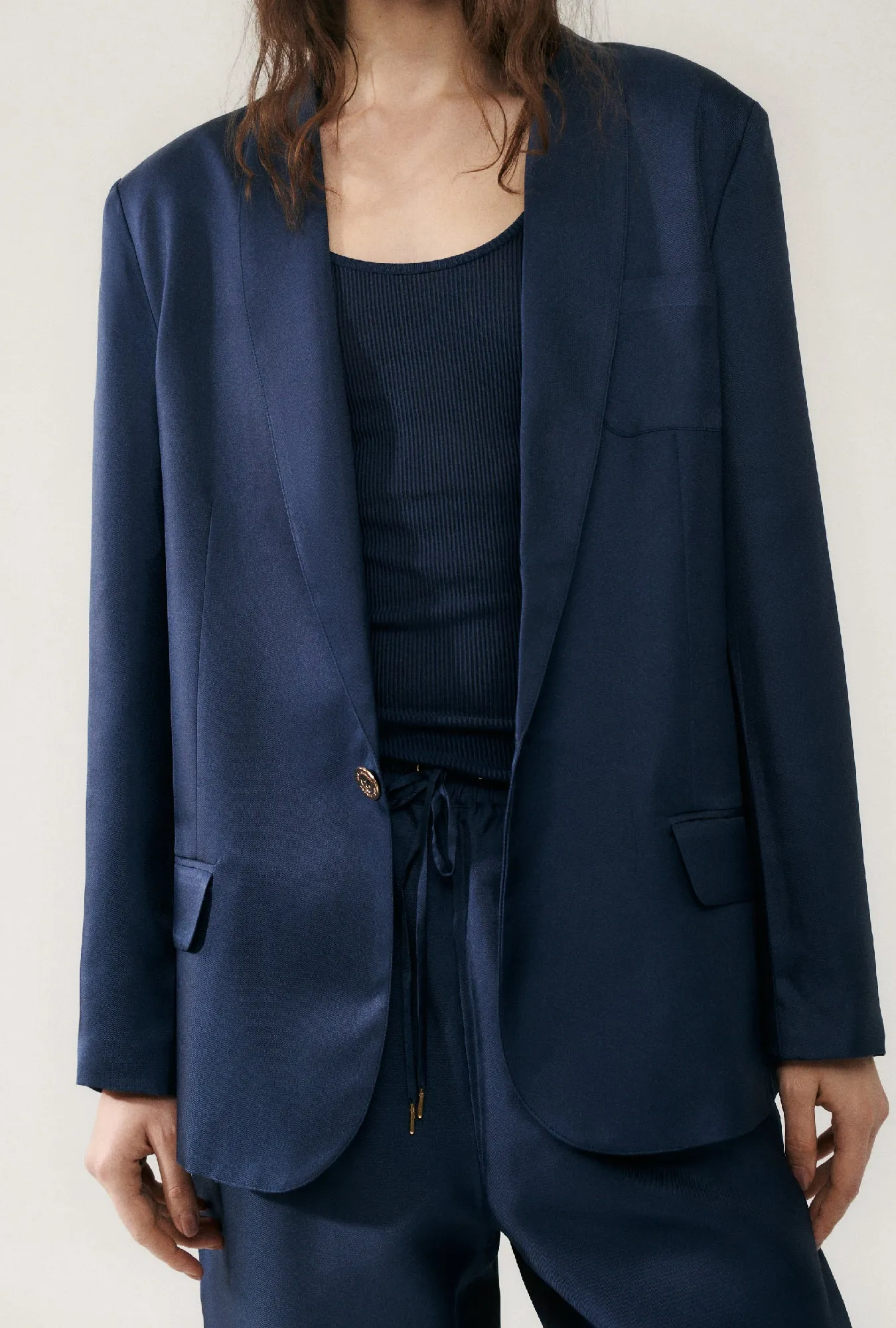 Twill Miami Blazer Midnight sold by Silk Laundry product image thumbnail 5