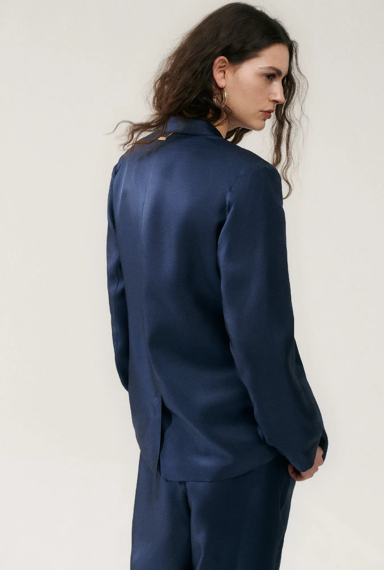 Twill Miami Blazer Midnight sold by Silk Laundry product image thumbnail 3