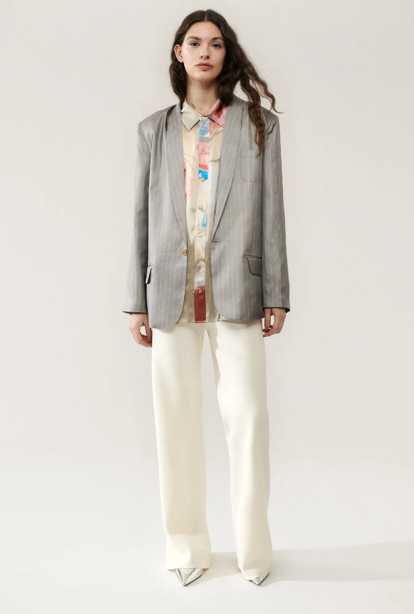 Twill Miami Blazer Moon Pinstripe sold by Silk Laundry product image thumbnail 4