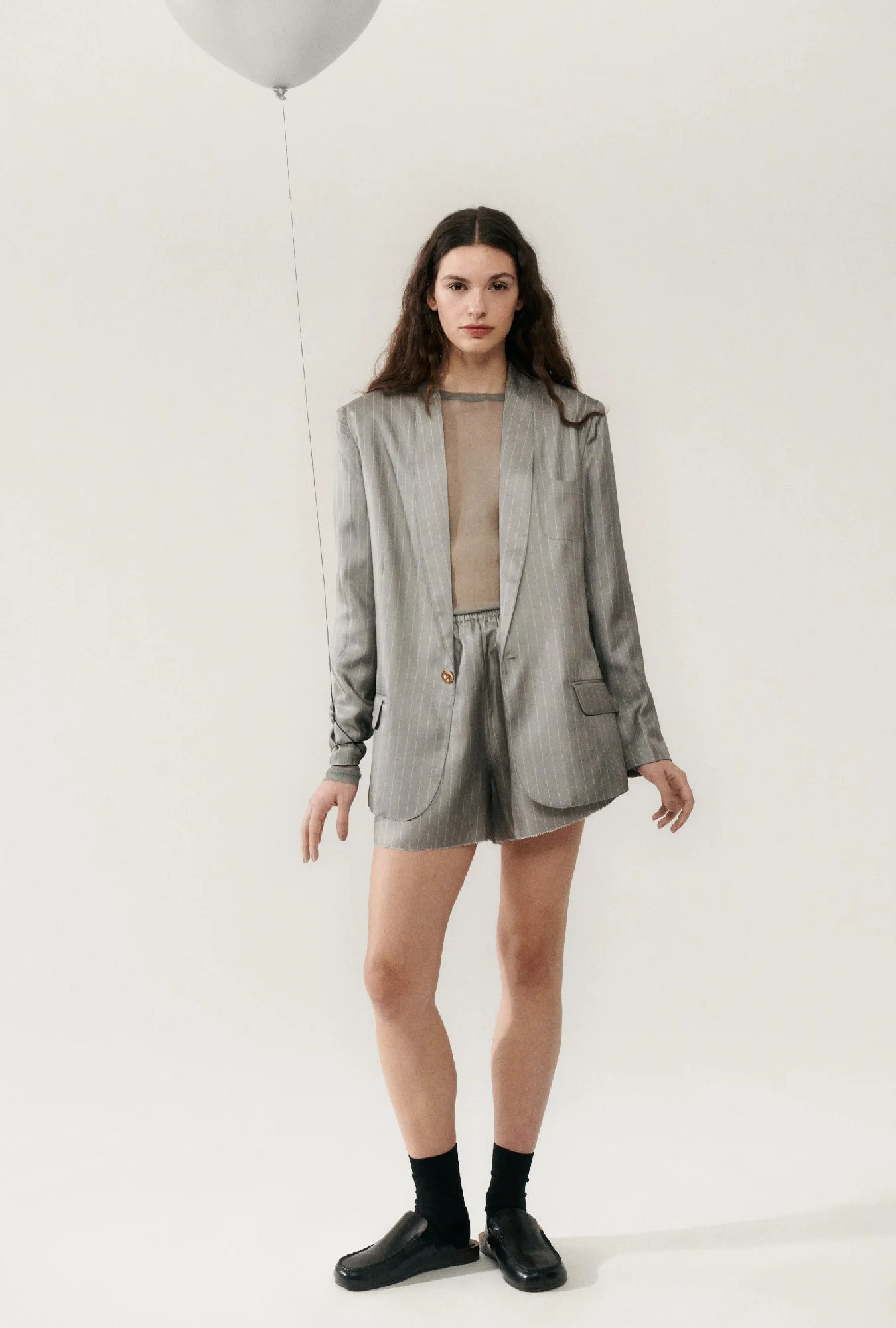 Twill Miami Blazer Moon Pinstripe sold by Silk Laundry product image thumbnail 3