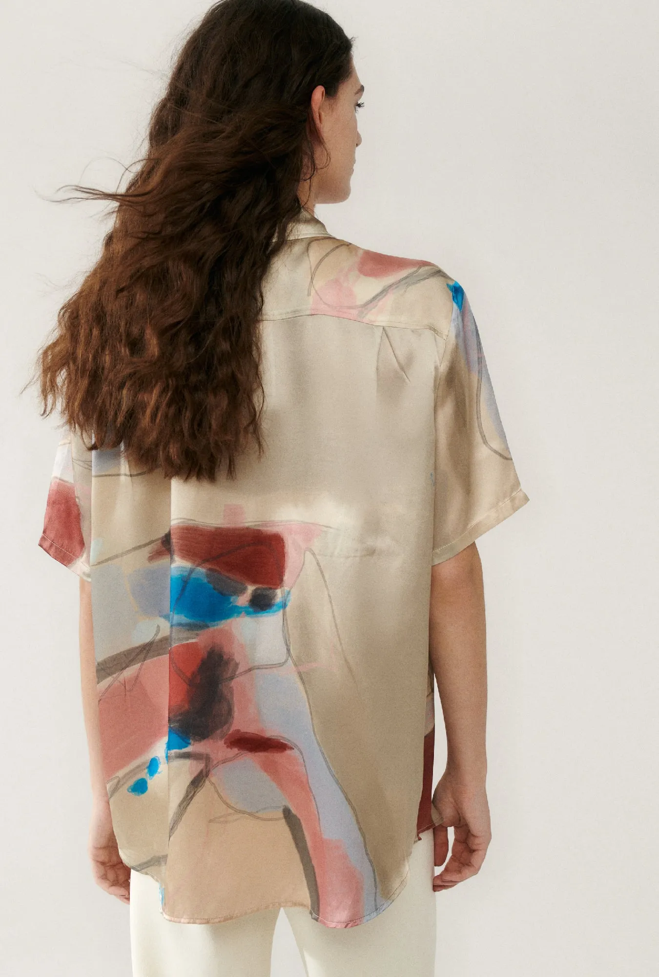 SHORT SLEEVE BOYFRIEND SHIRT EXPRESSIONIST sold by Silk Laundry product image thumbnail 4