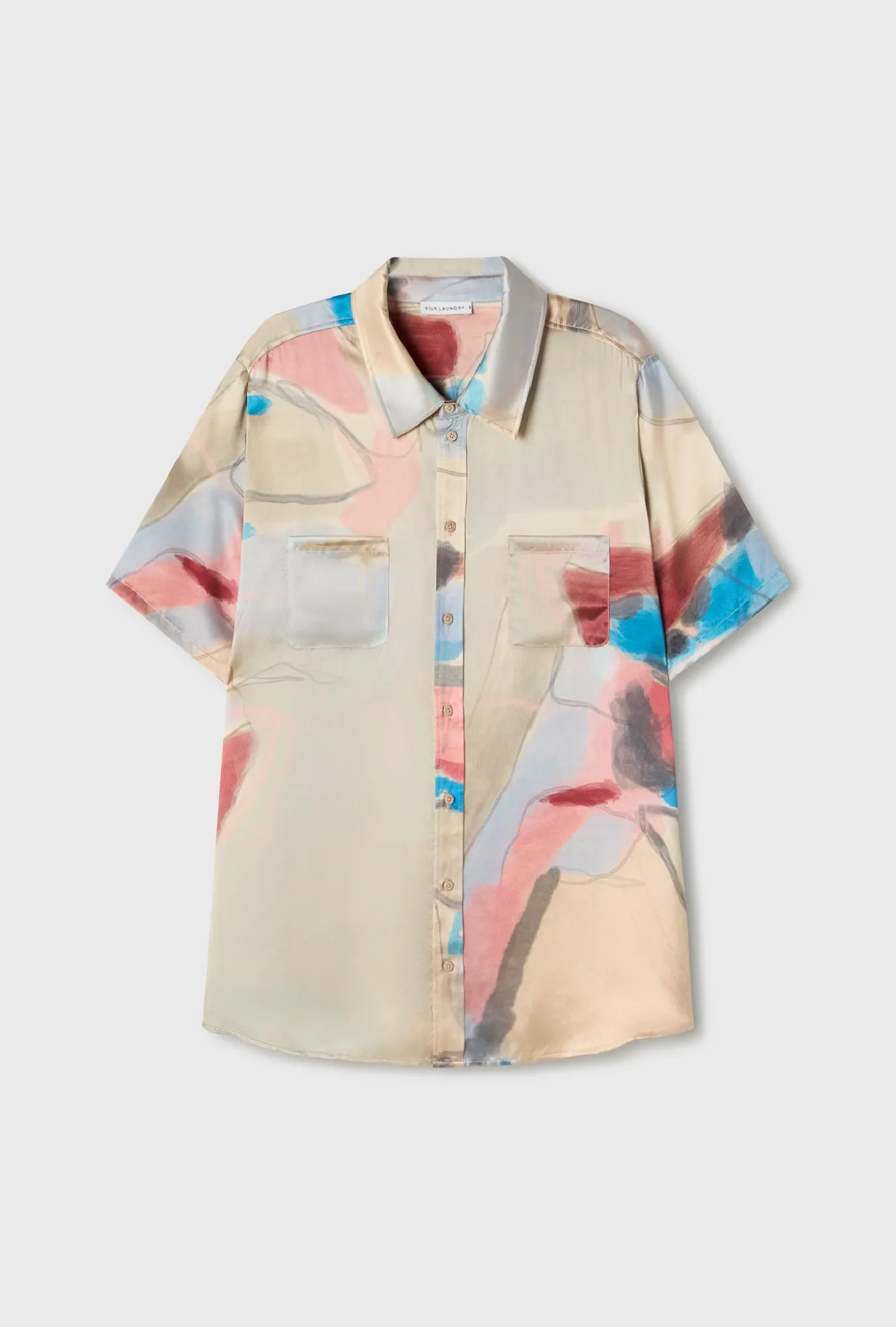 SHORT SLEEVE BOYFRIEND SHIRT EXPRESSIONIST sold by Silk Laundry product image thumbnail 2