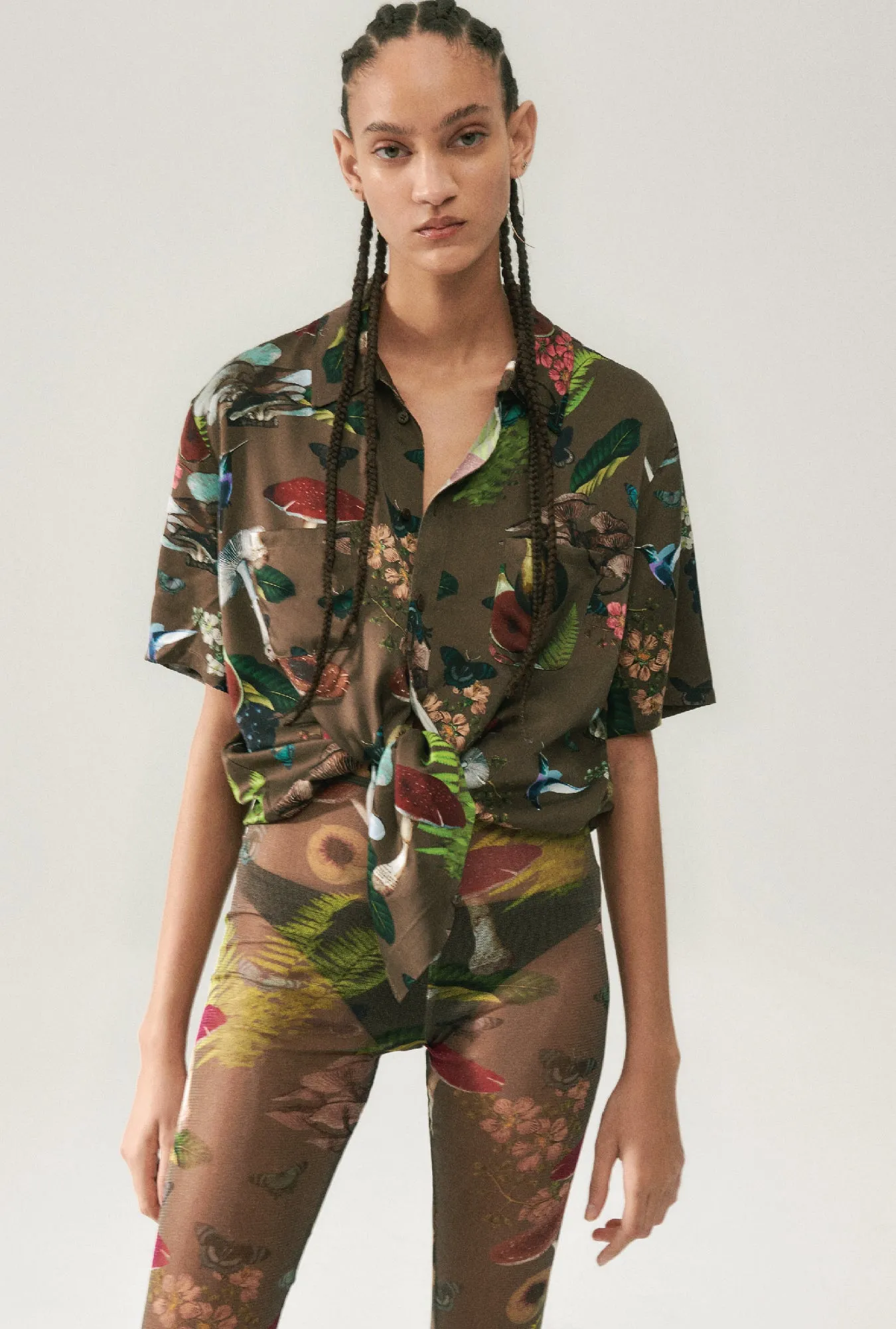 MESH LEGGINGS MAGIC MUSHROOM DARK EARTH sold by Silk Laundry product image thumbnail 4