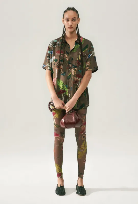 MESH LEGGINGS MAGIC MUSHROOM DARK EARTH sold by Silk Laundry