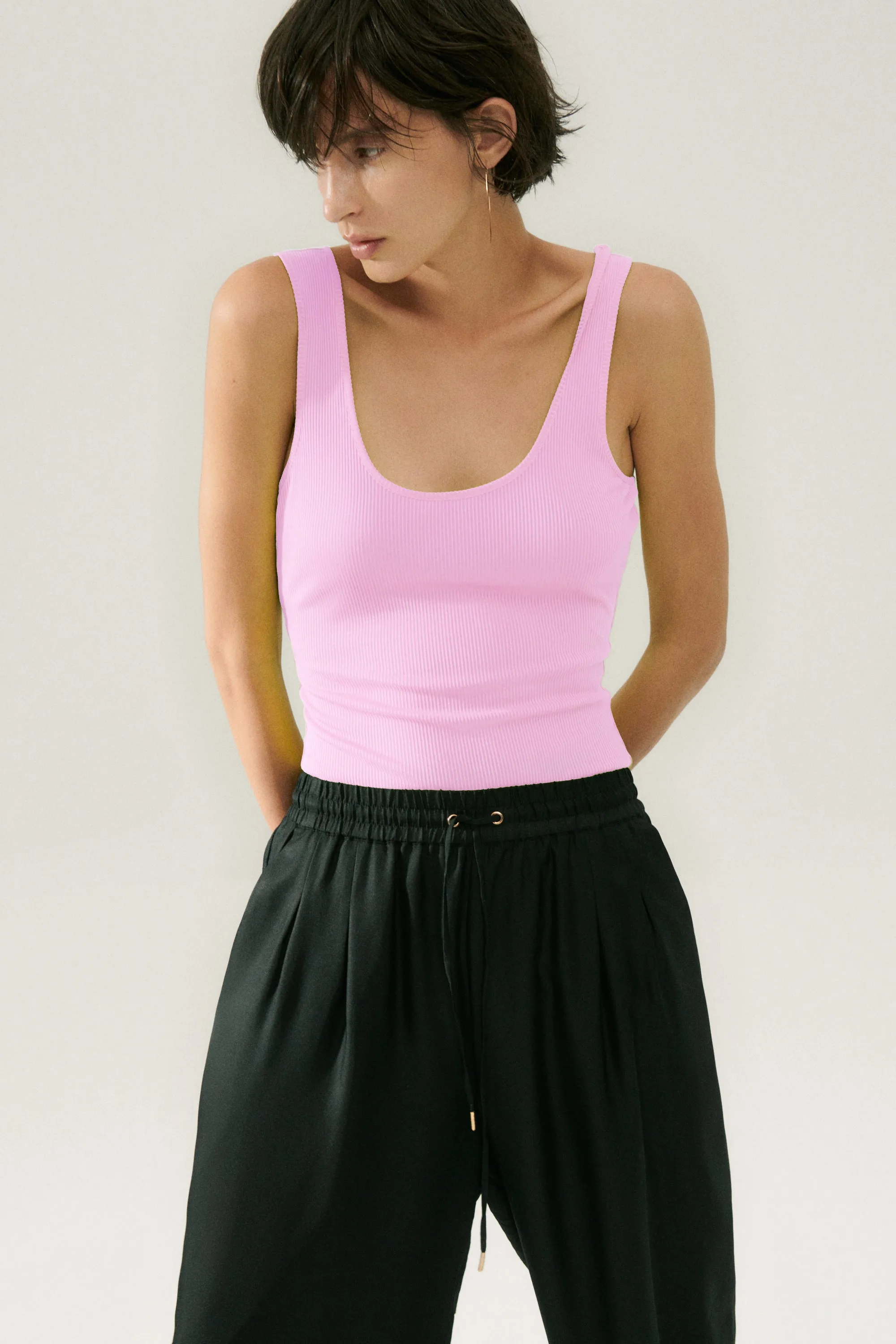 RIBBED TANK FIG sold by Silk Laundry product image thumbnail 4