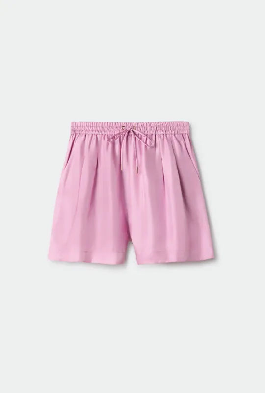TWILL SLOUCH SHORTS FIG sold by Silk Laundry