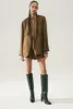 TWILL SLOUCH SHORTS DARK EARTH sold by Silk Laundry