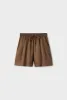 TWILL SLOUCH SHORTS DARK EARTH sold by Silk Laundry